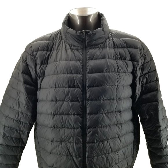 Saddlebred Down Puffer Jacket Mens Lightweight Black Packable Hiking sz XXL - Picture 3 of 12